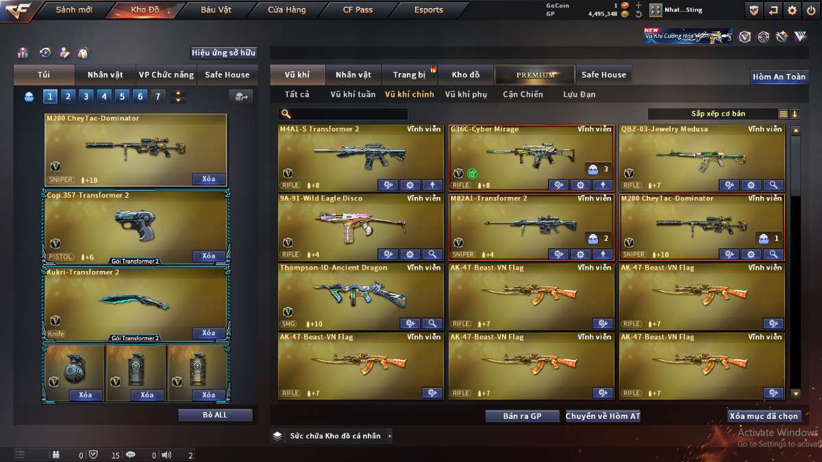shop acc cf uy tin gia re